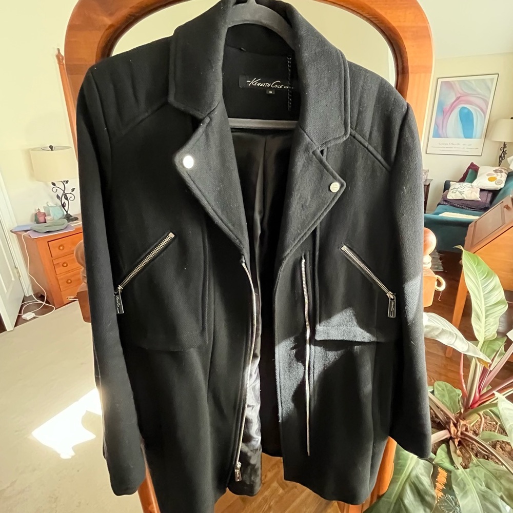 Wool Moto Peacoat